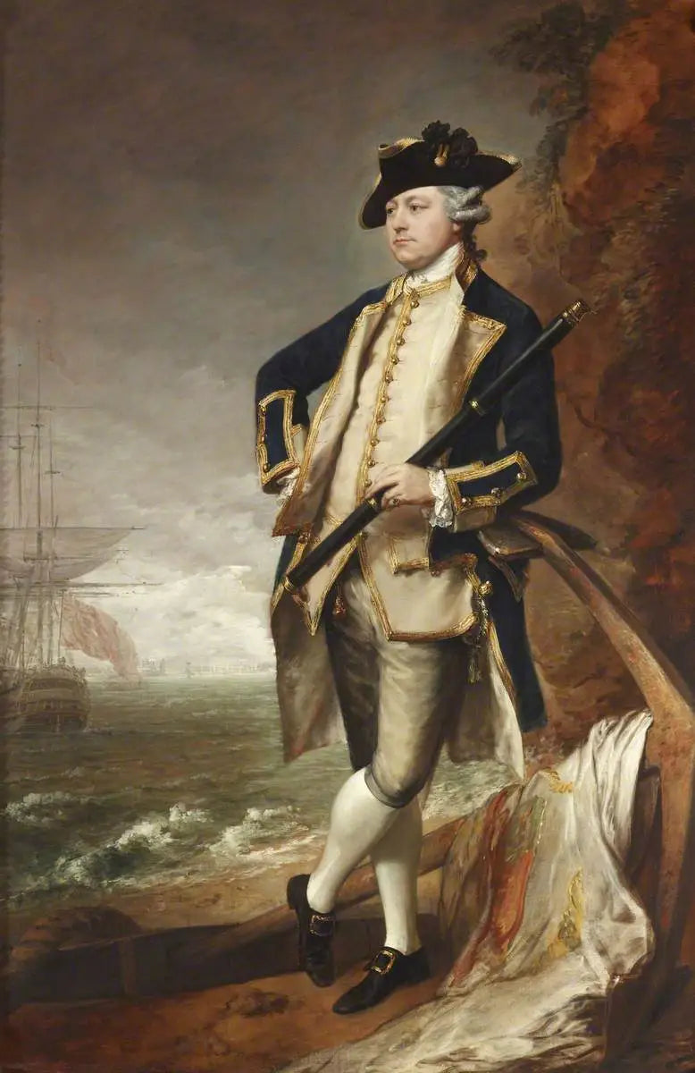 Commodore l'honorable Augustus Hervey, plus tard vice-amiral et 3e comte de Bristol (1724-1779) - Thomas Gainsborough image 1 reproduction artisanale de tableau