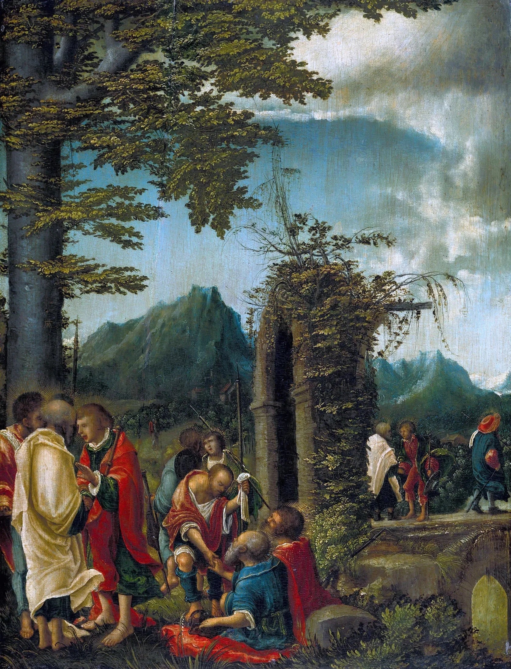 Communion des Apôtres / Apôtres dans un paysage boisé - Albrecht Altdorfer image 1 reproduction réalisée par Alpha Reproduction