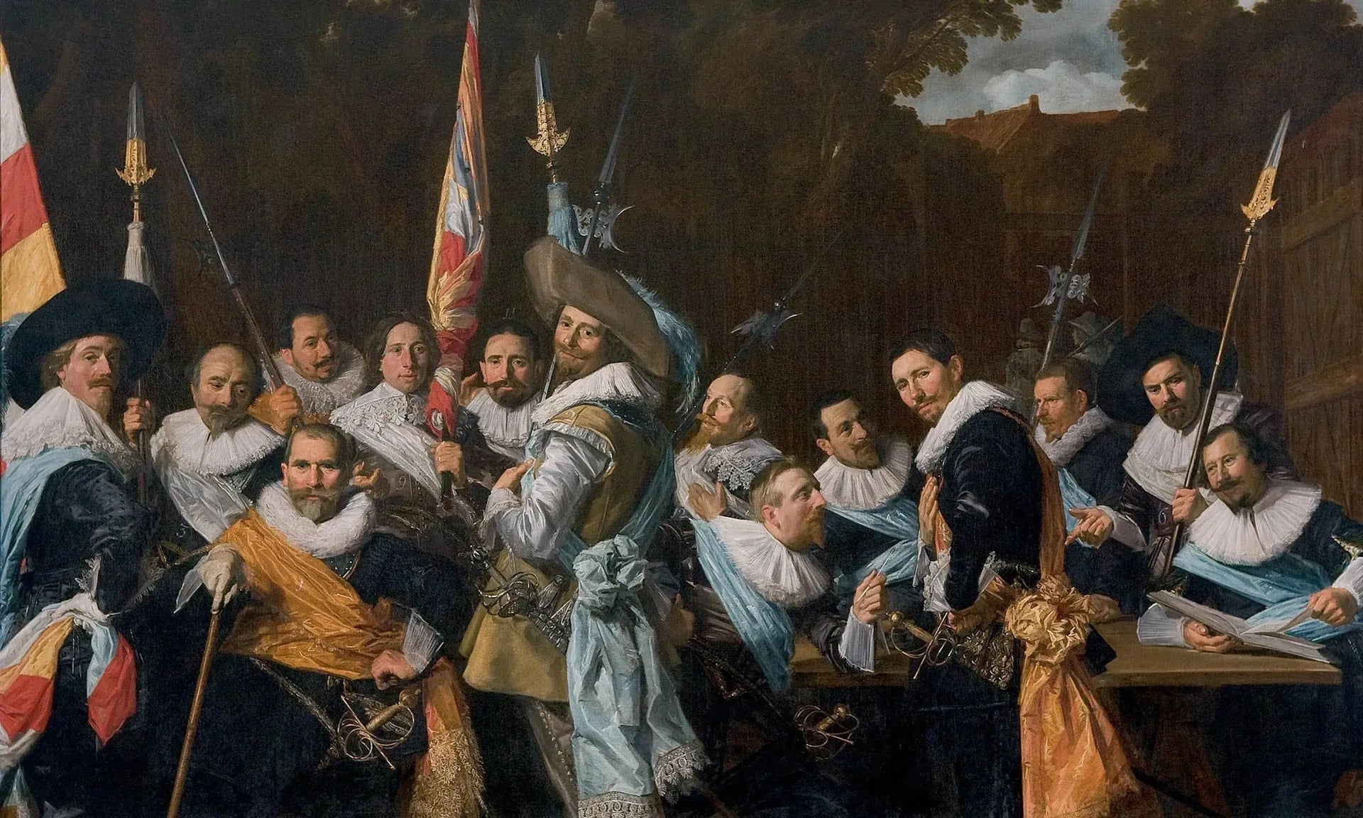compagnie de la milice bourgeoise des mousquetaires de Saint-Adrien, Haarlem 1633 - Frans Hals image 1 reproduction de peinture à l’huile