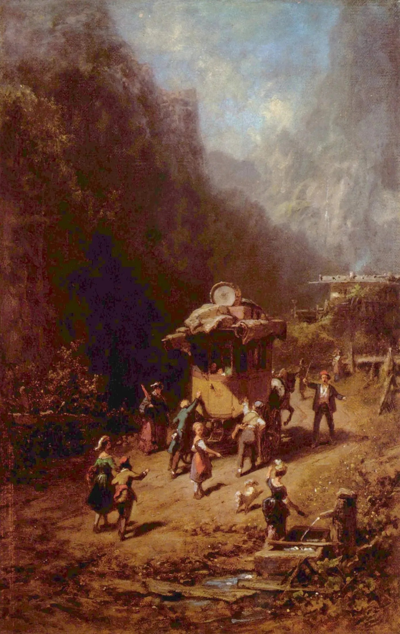 Compagnie des artistes ambulants - Carl Spitzweg image 1 tableau peint à l’huile sur toile