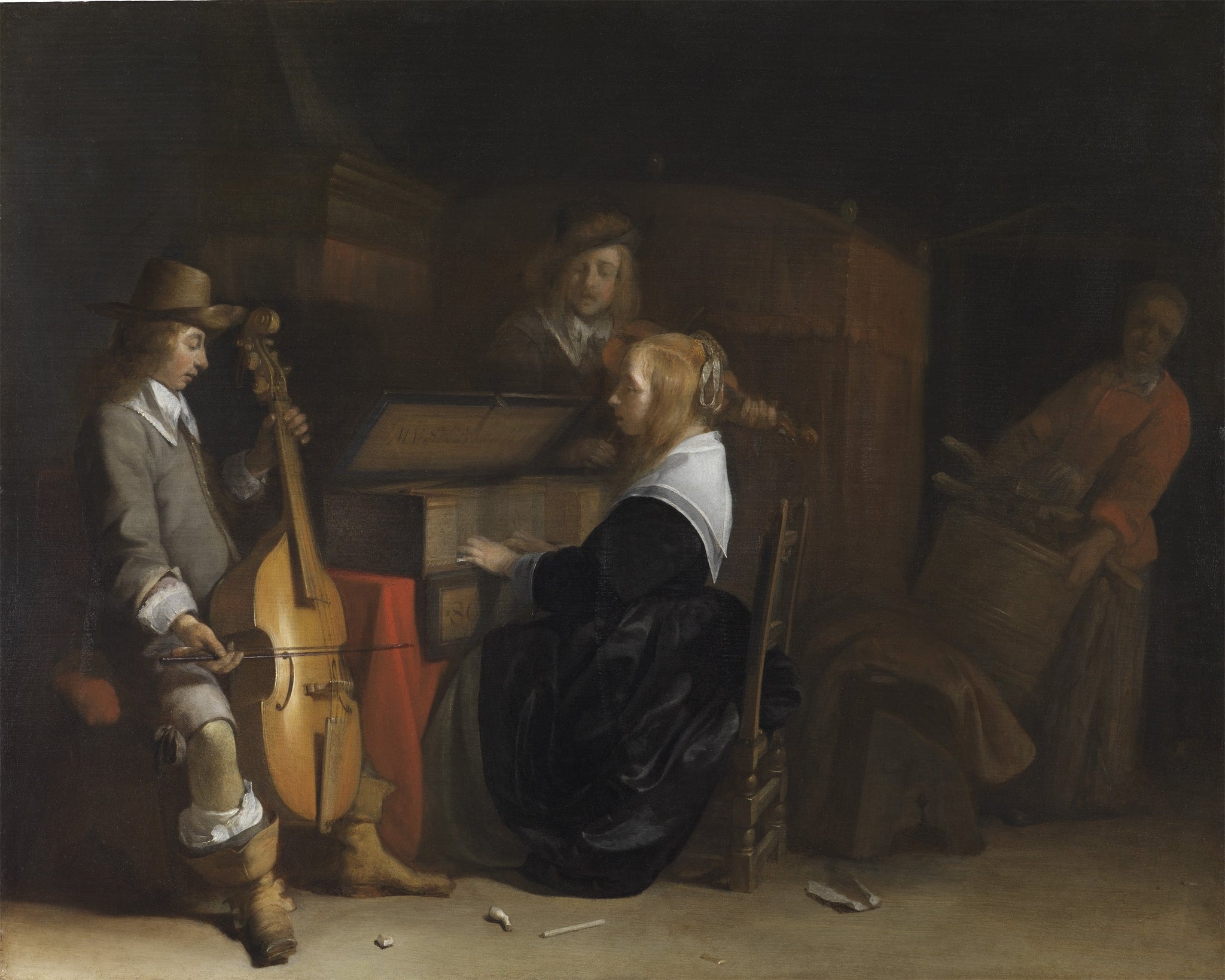 Compagnie musicale - Gerard ter Borch image 1 reproduction réalisée par Alpha Reproduction