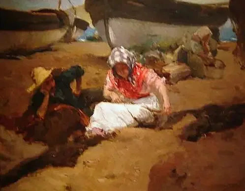 Composer le réseau - Joaquín Sorolla image 1 copie de tableau peinte à la main