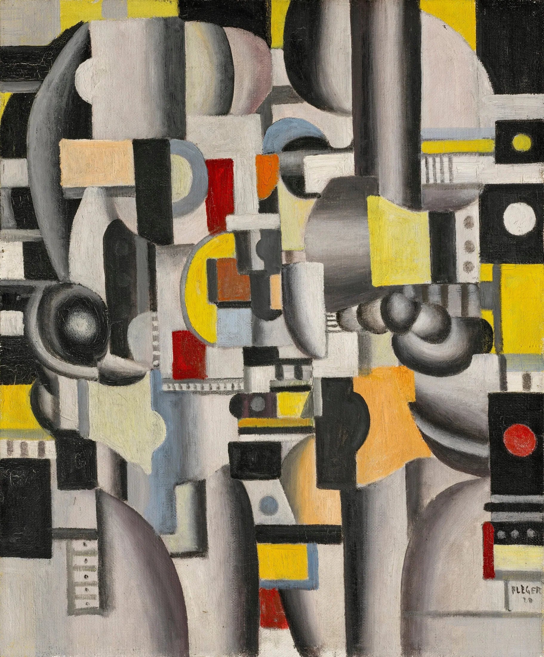 Composition (1920) - Fernand Léger image 1 copie de tableau peinte à la main