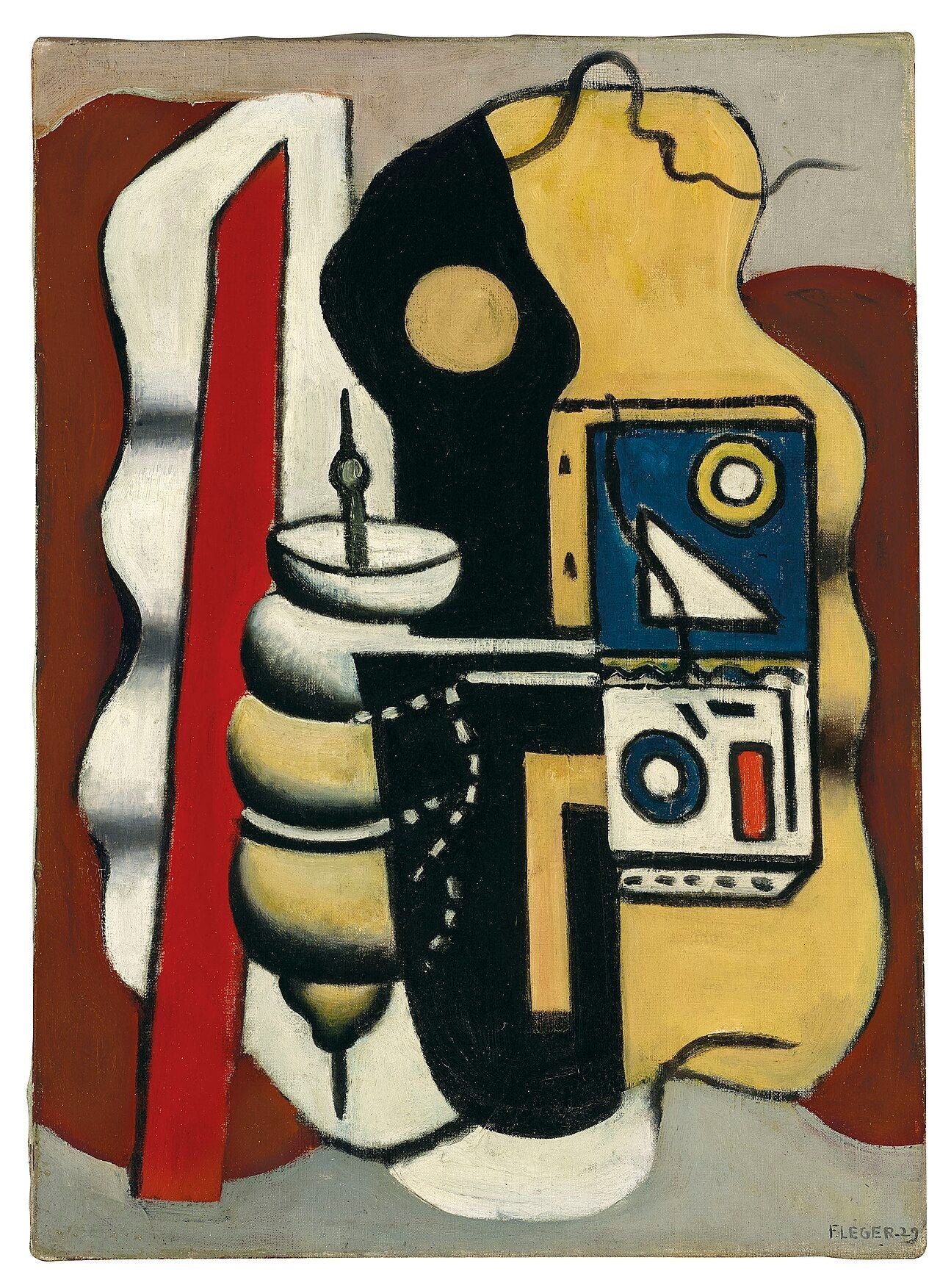 Composition à la toupie - Fernand Léger image 1 copie de tableau peinte à la main