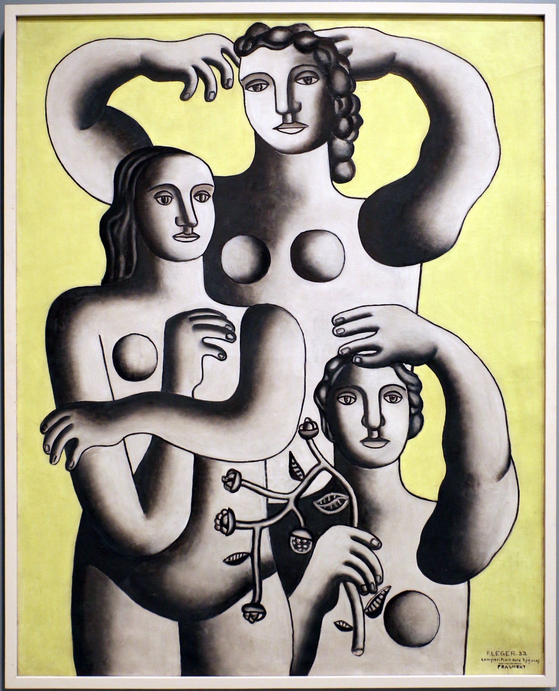 Composition à trois figures - Fragment - Fernand Léger image 1 copie de tableau peinte à la main