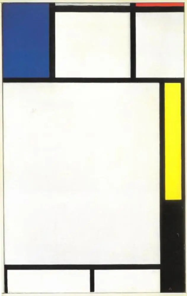 Composition avec bleu, rouge, jaune et noir - Piet Mondrian