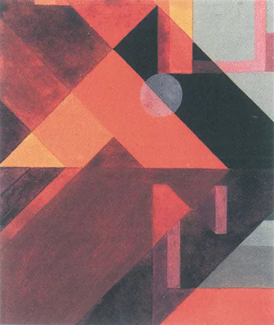 Composition avec diagonales et croix - Sophie Taeuber image 1 copie de tableau peinte à la main