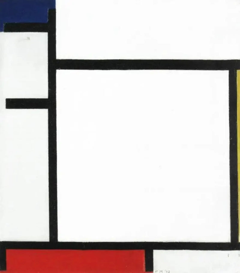 Composition avec du bleu, du jaune, du rouge et du gris - Piet Mondrian