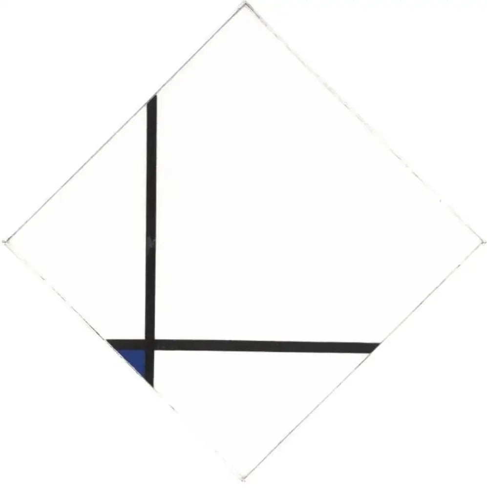 Composition avec du bleu - Piet Mondrian image 1 copie peinte à la main à l’huile