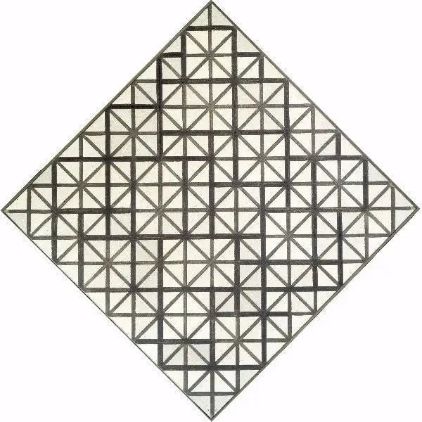 Composition avec lignes grises - Piet Mondrian