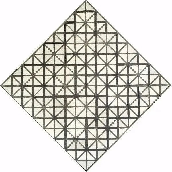 Composition avec lignes grises - Piet Mondrian