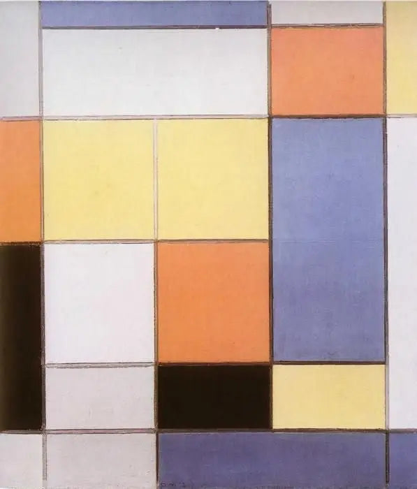 Composition B - Piet Mondrian image 1 reproduction de peinture à l’huile