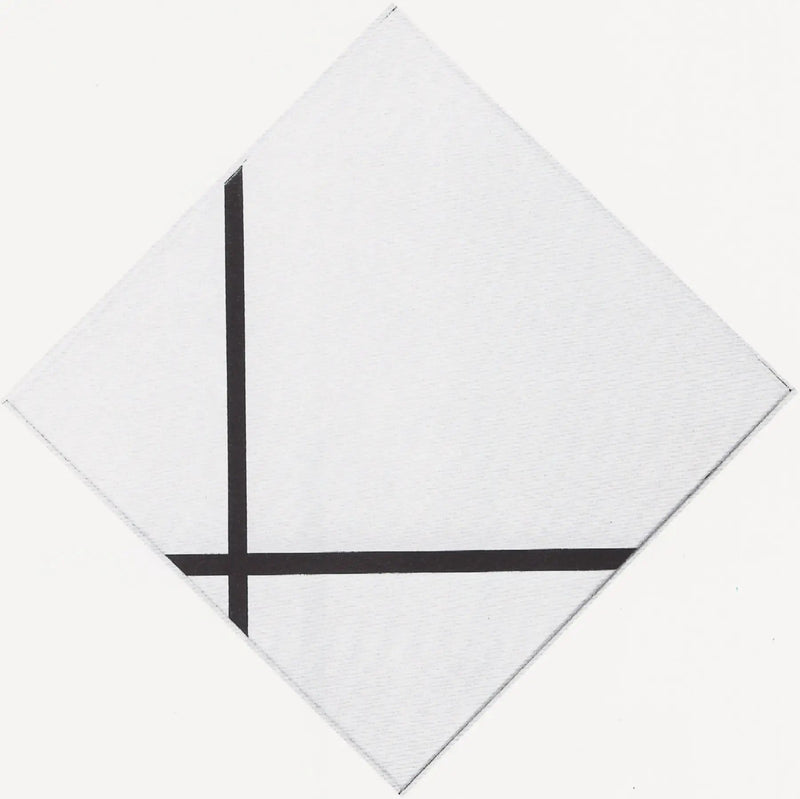 Composition de losange avec deux lignes - Piet Mondrian