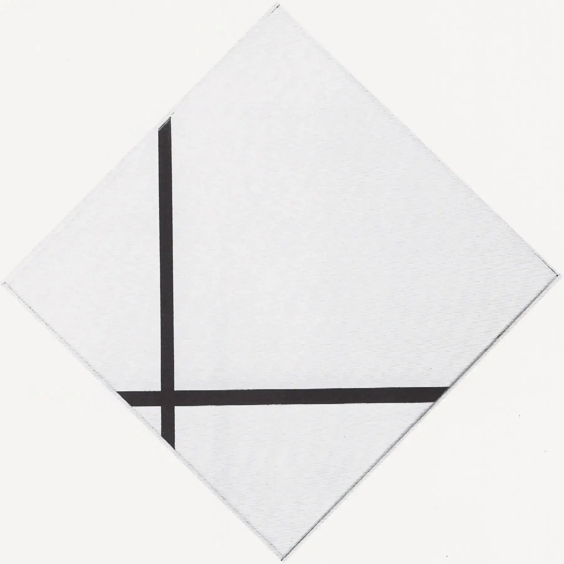 Composition de losange avec deux lignes - Piet Mondrian image 1 reproduction artisanale de tableau