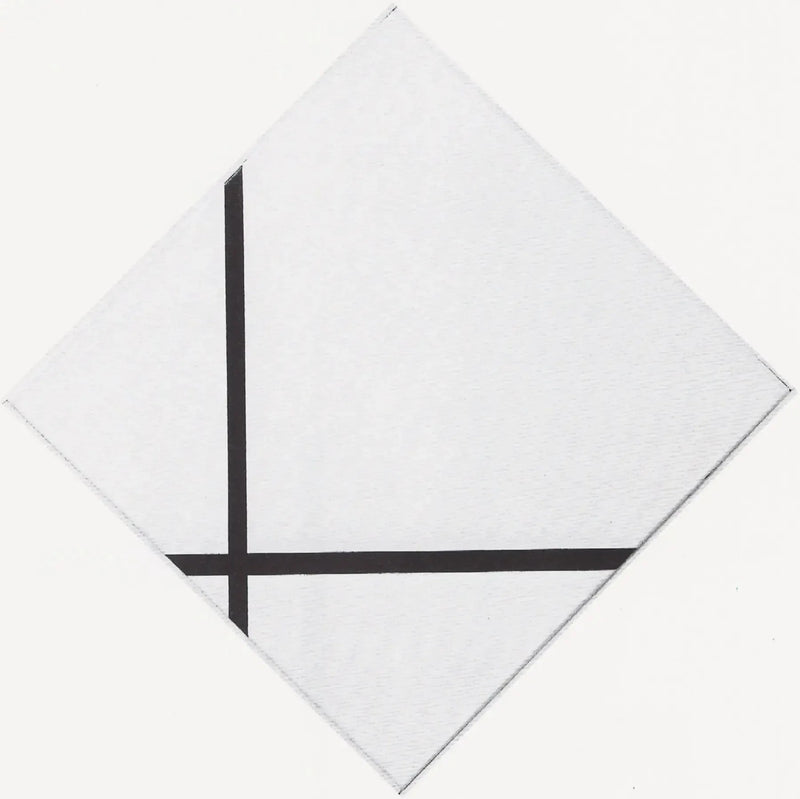 Composition de losange avec deux lignes - Piet Mondrian