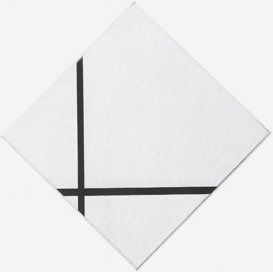 Composition de losange avec deux lignes - Piet Mondrian