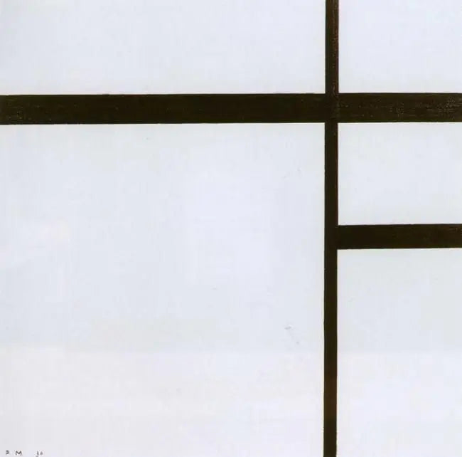 Composition en blanc et noir II - Piet Mondrian image 1 copie de tableau peinte à la main