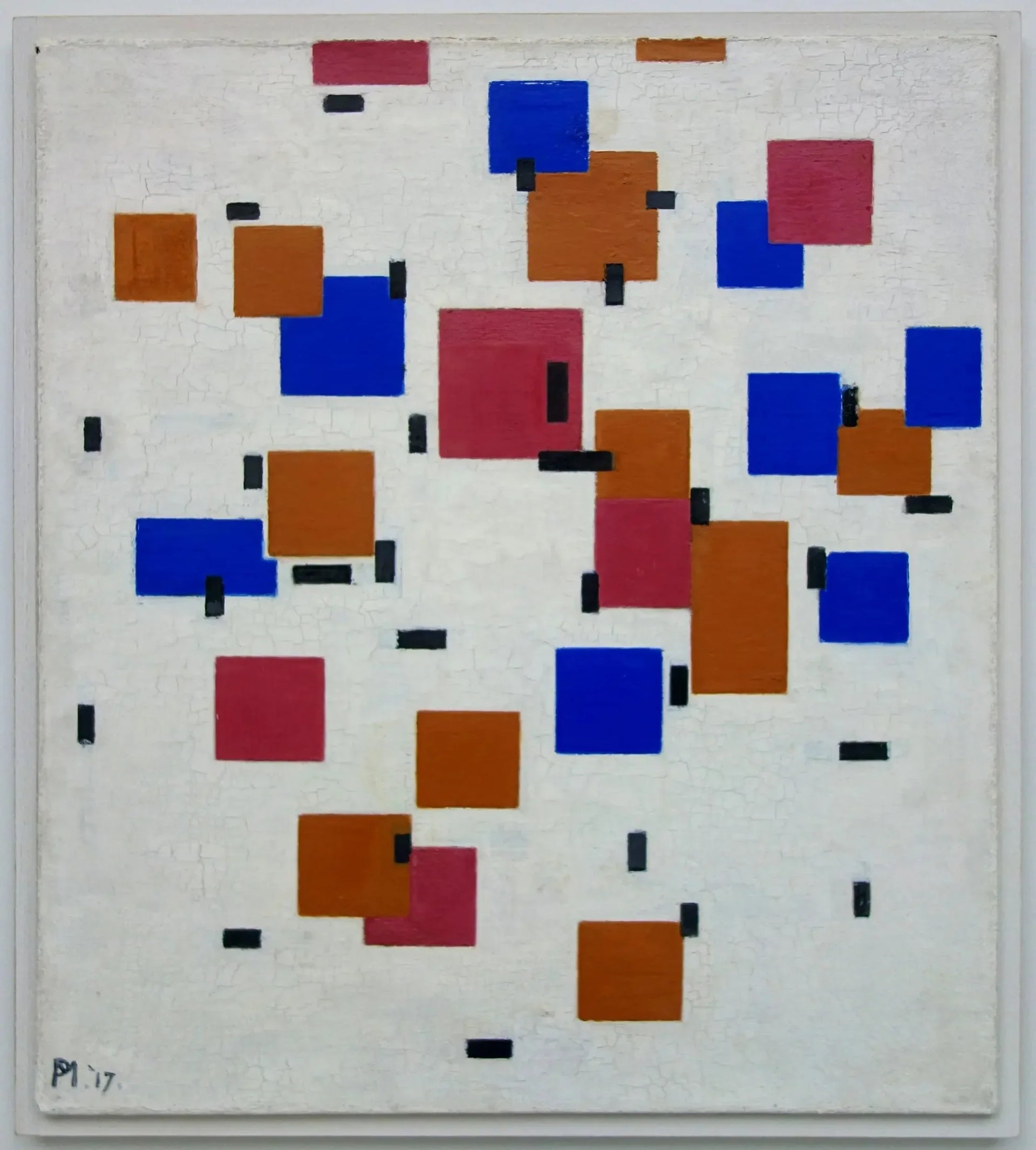 Composition en couleur A - Piet Mondrian image 1 reproduction artisanale de tableau