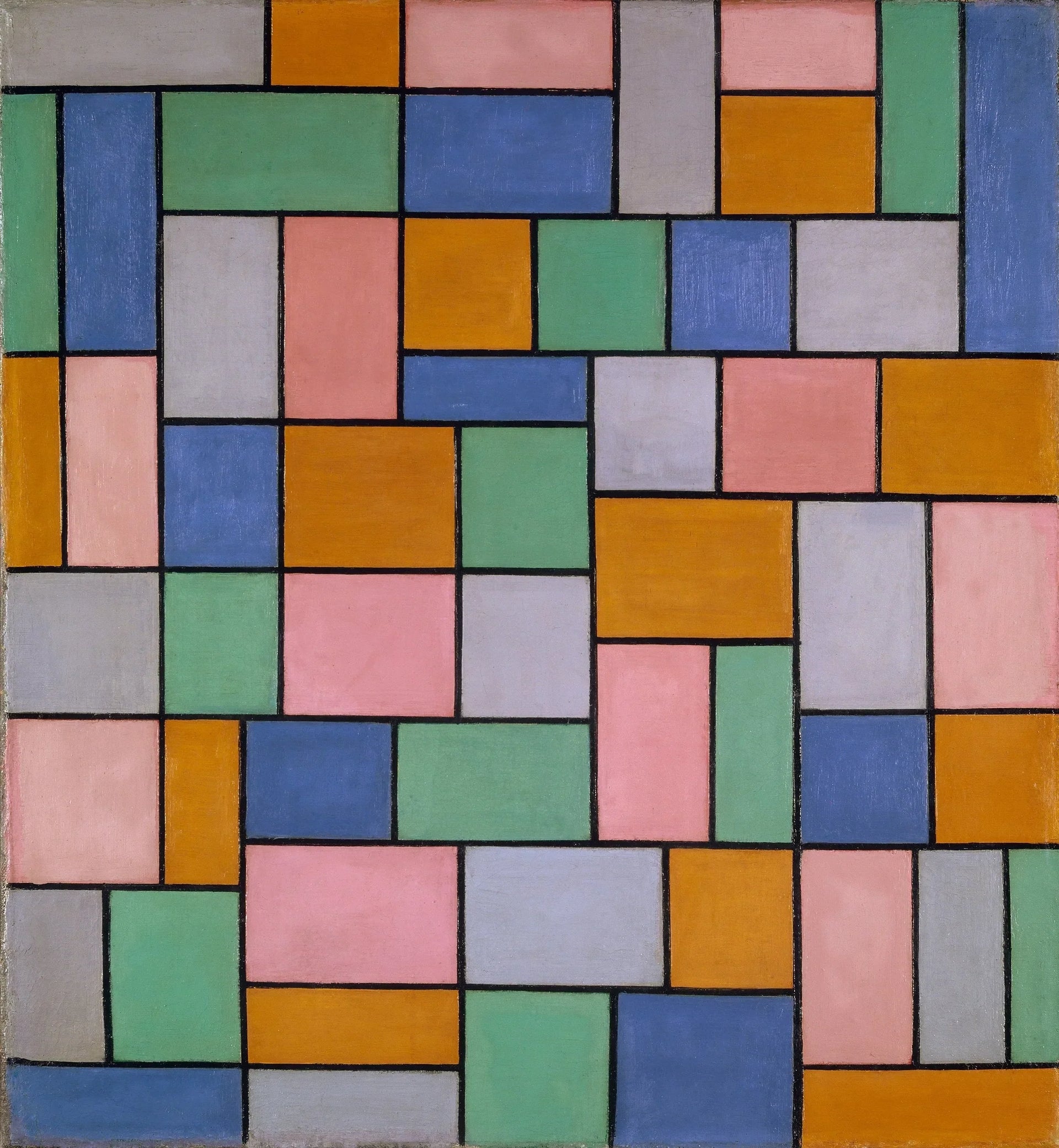 Composition en dissonances - Theo van Doesburg image 1 tableau peint à l’huile sur toile