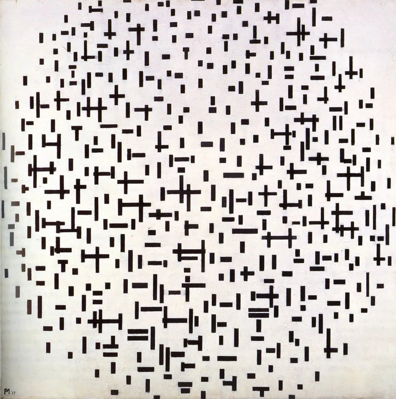 Composition en ligne, deuxième état - Piet Mondrian