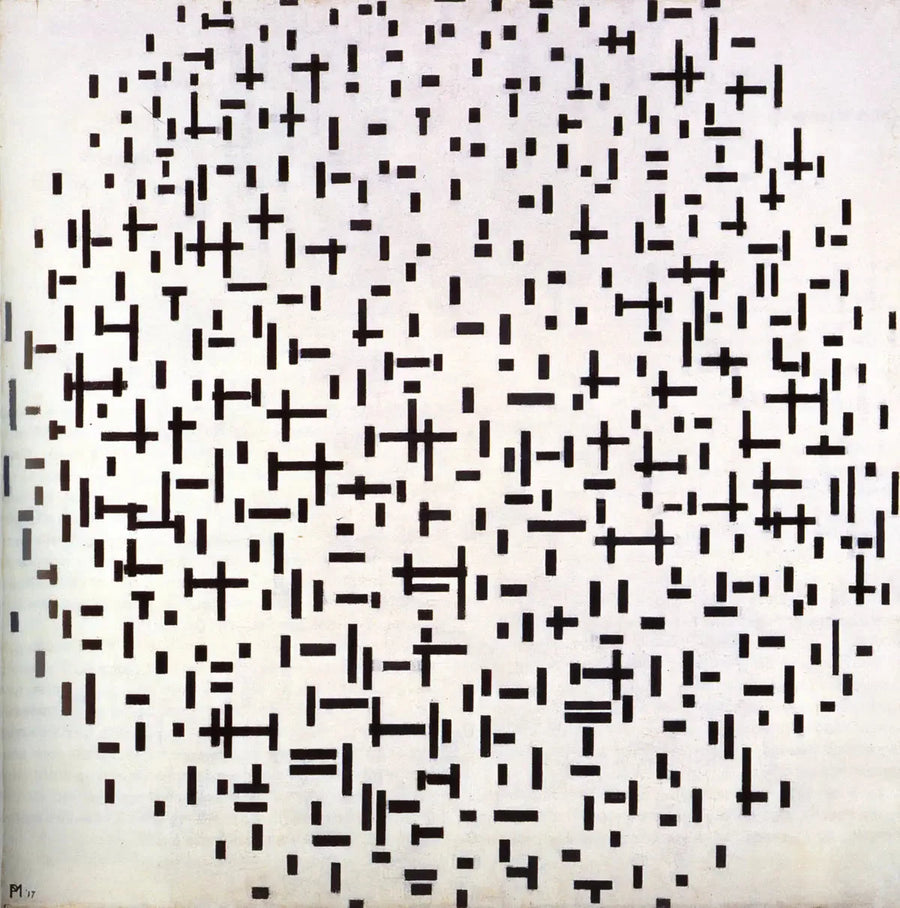 Composition en ligne, deuxième état - Piet Mondrian