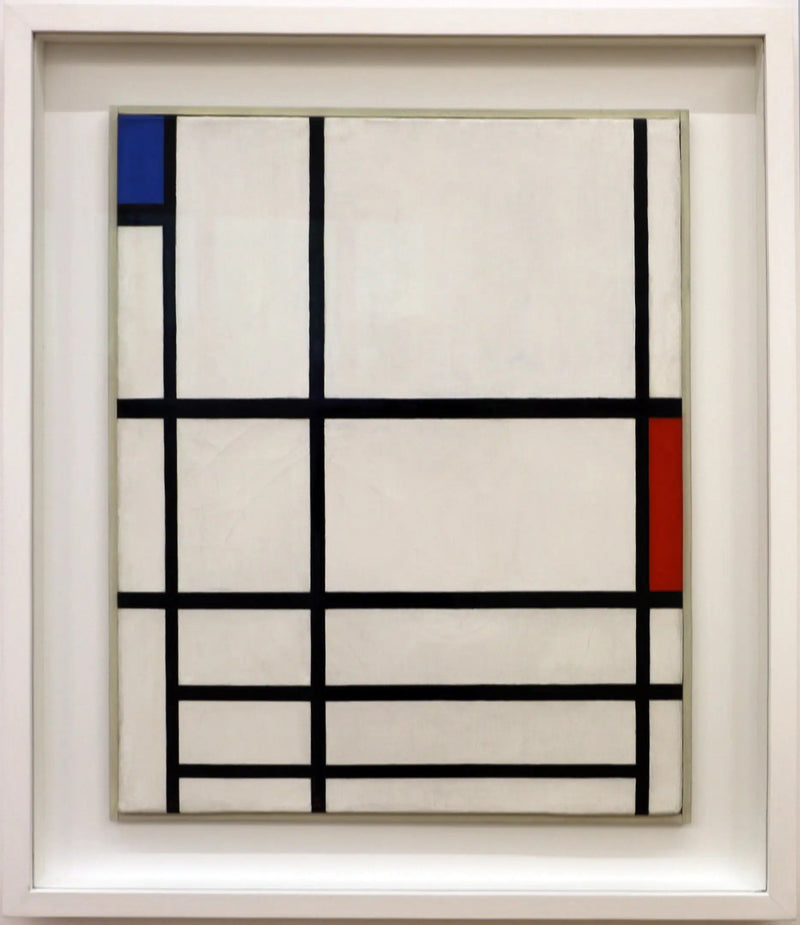Composition en rouge, bleu et blanc II - Piet Mondrian