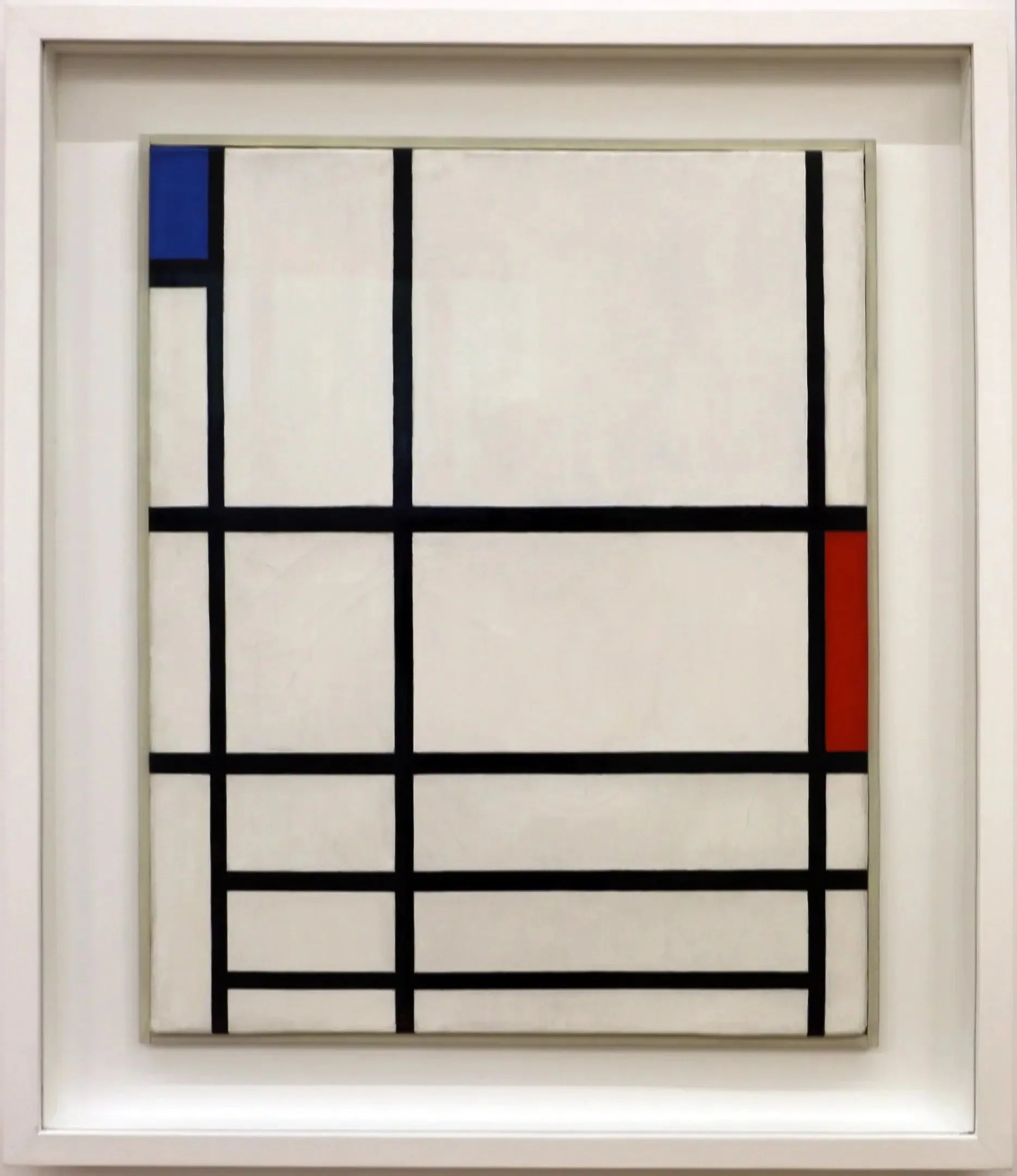 Composition en rouge, bleu et blanc II - Piet Mondrian image 1 tableau peint à l’huile sur toile