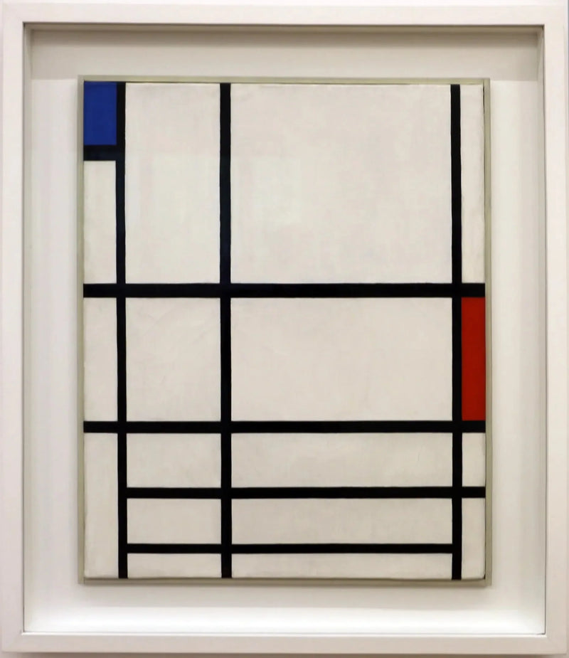 Composition en rouge, bleu et blanc II - Piet Mondrian