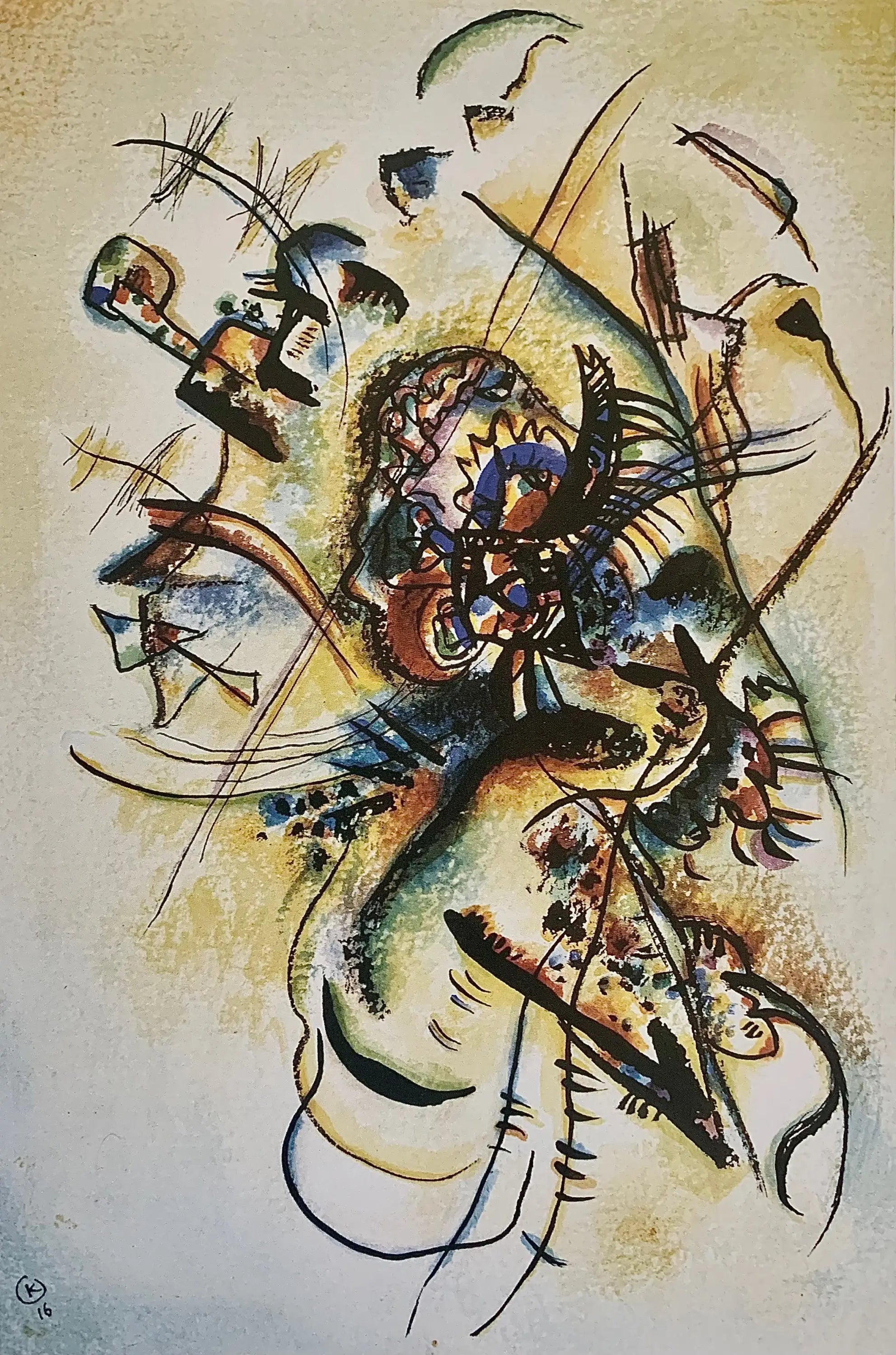 Composition J - Vassily Kandinsky image 1 copie peinte à la main à l’huile