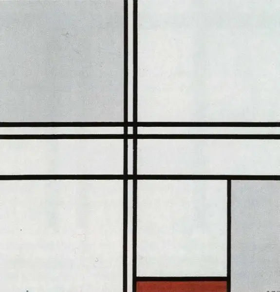 Composition (n° 1) Gris-Rouge - Piet Mondrian image 1 tableau peint à l’huile sur toile