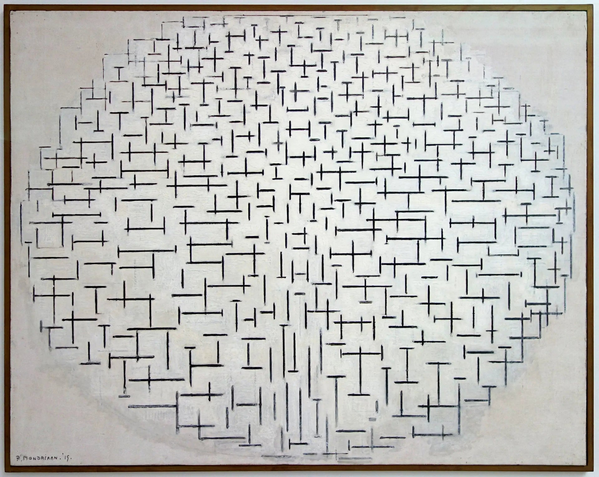 Composition n°10 (Jetée et Océan) - Piet Mondrian image 1 copie peinte à la main à l’huile