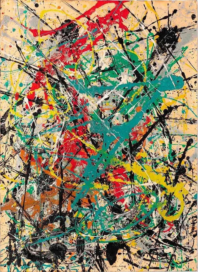 Composition n° 16 - Jackson Pollock image 1 copie de tableau peinte à la main