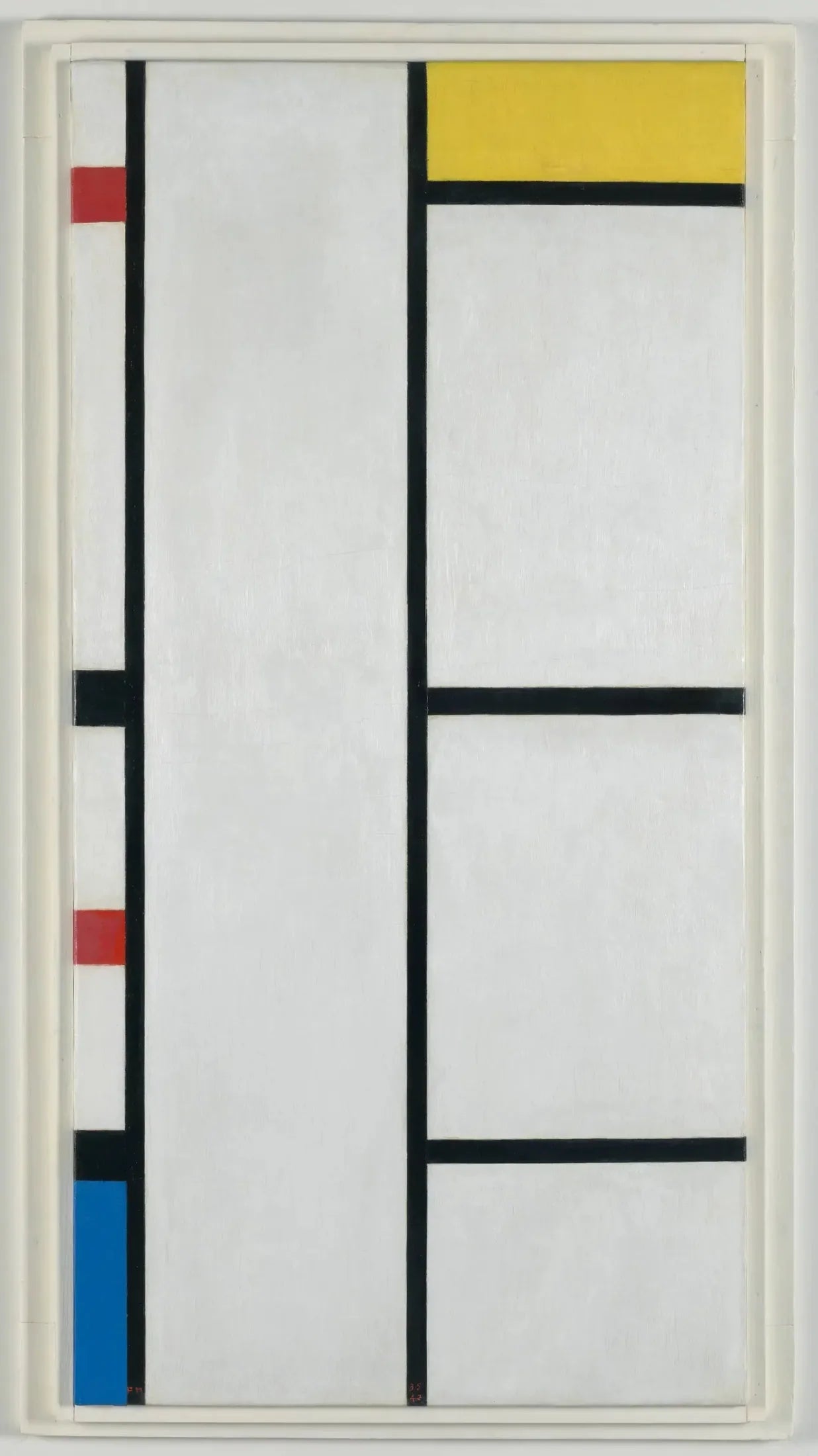 Composition (n° III) blanc-jaune / Composition avec rouge, jaune et bleu - Piet Mondrian image 1 copie de tableau peinte à la main
