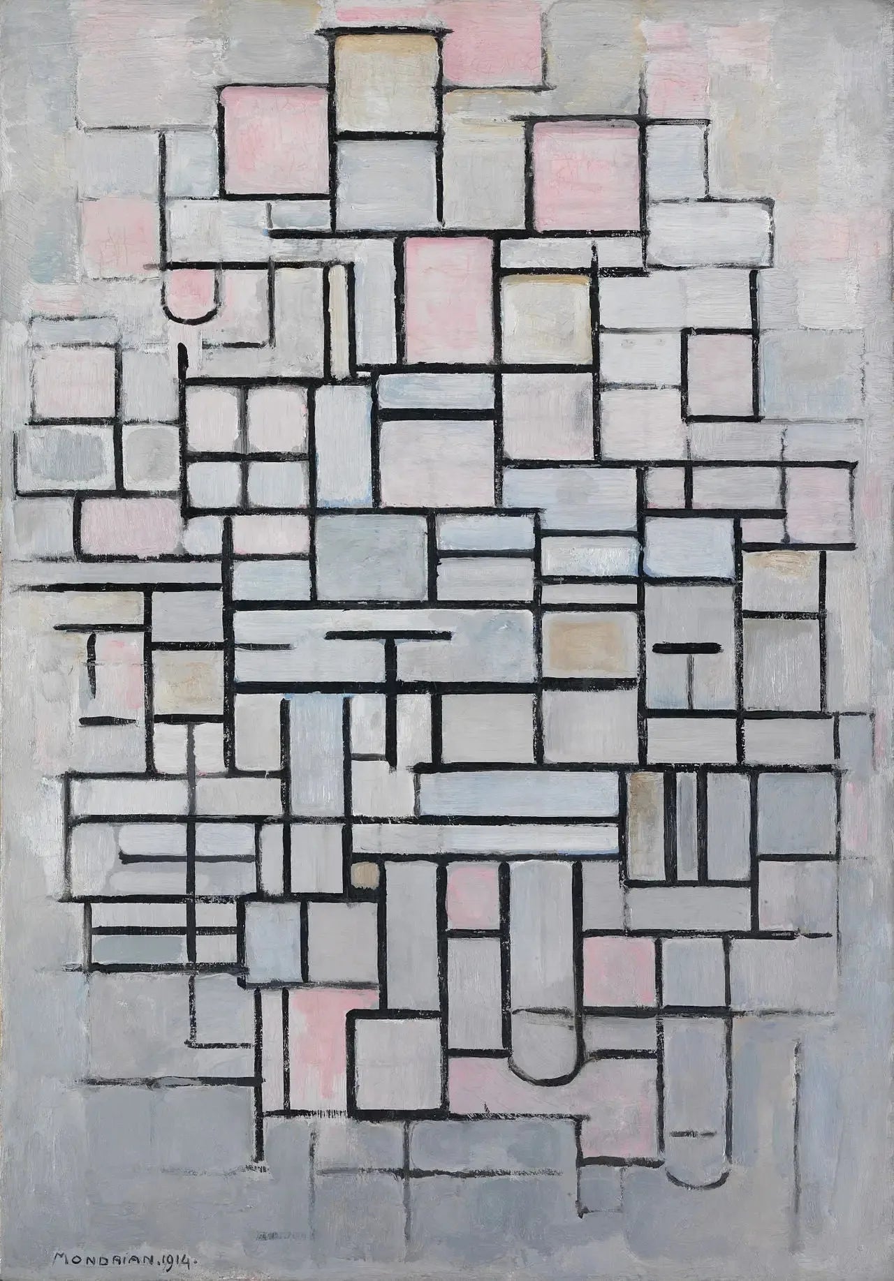 Composition n°IV - Piet Mondrian image 1 reproduction artisanale de tableau