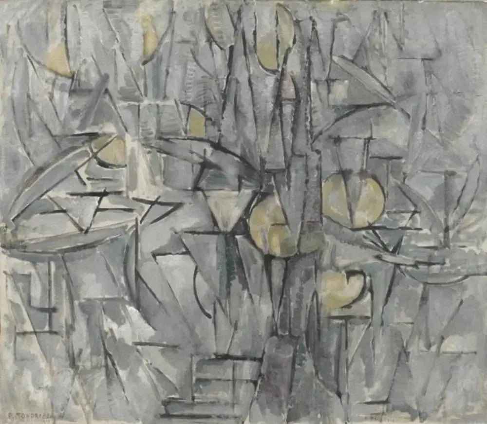 Composition n° X (authentique) - Piet Mondrian image 1 copie peinte à la main à l’huile