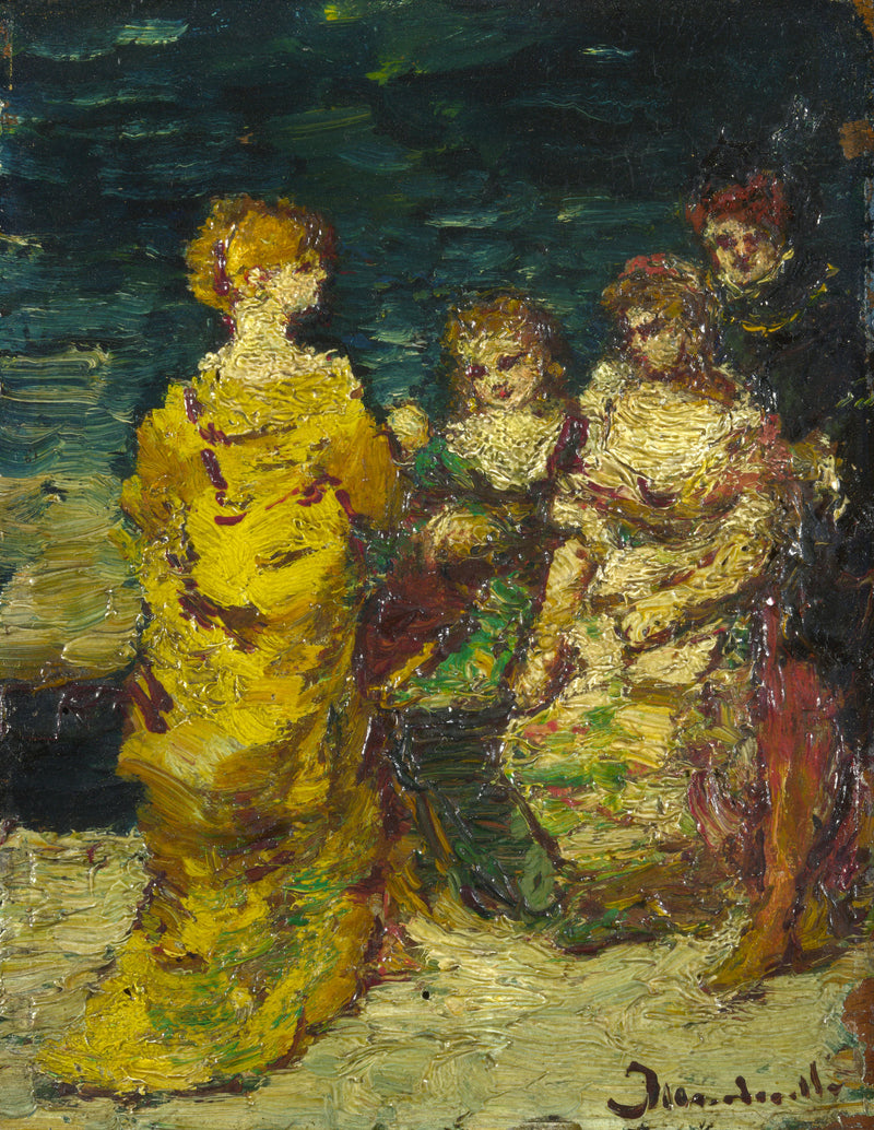 Composition de figures - Adolphe Monticelli