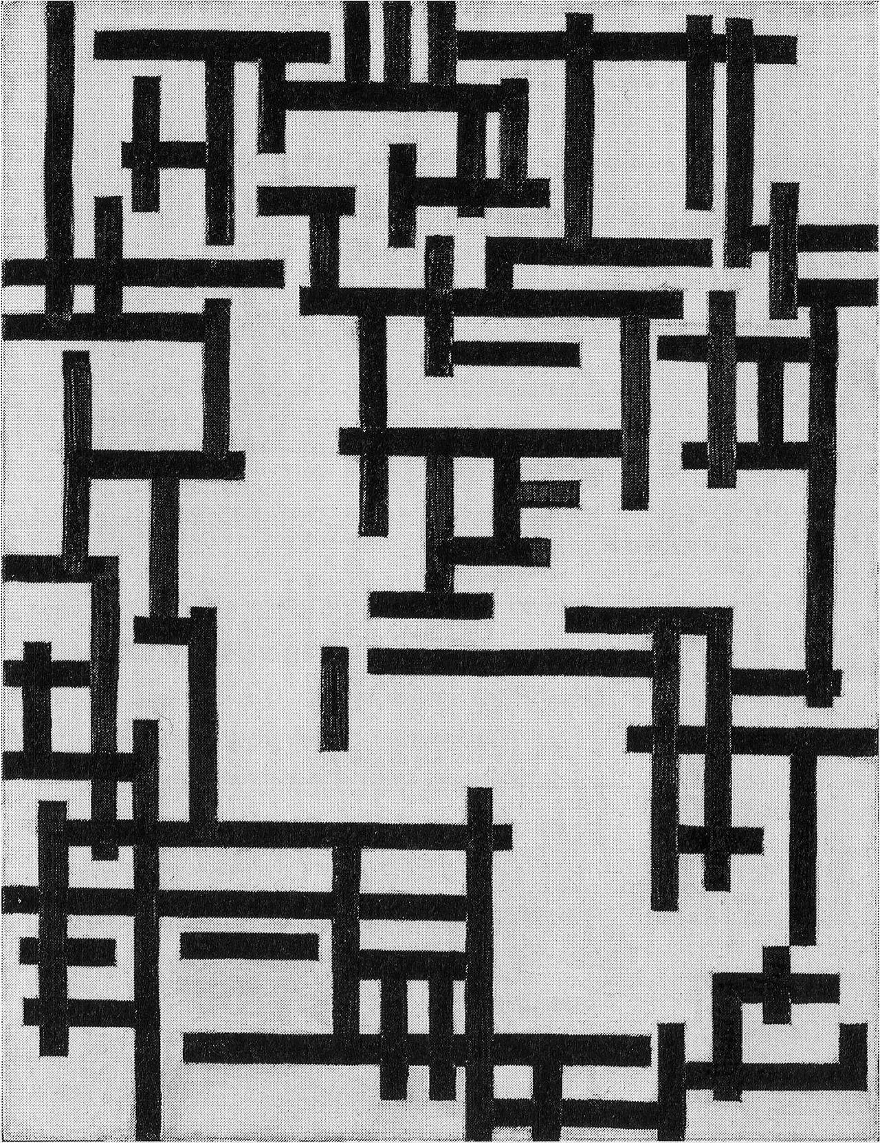 Composition XIII (Femme dans un atelier) - Theo van Doesburg image 1 reproduction artisanale de tableau
