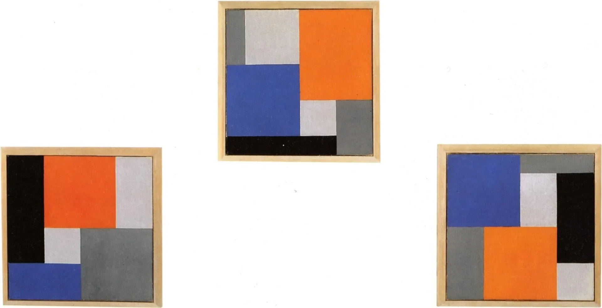 Composition XVIII en trois parties - Theo van Doesburg image 1 tableau peint à l’huile sur toile