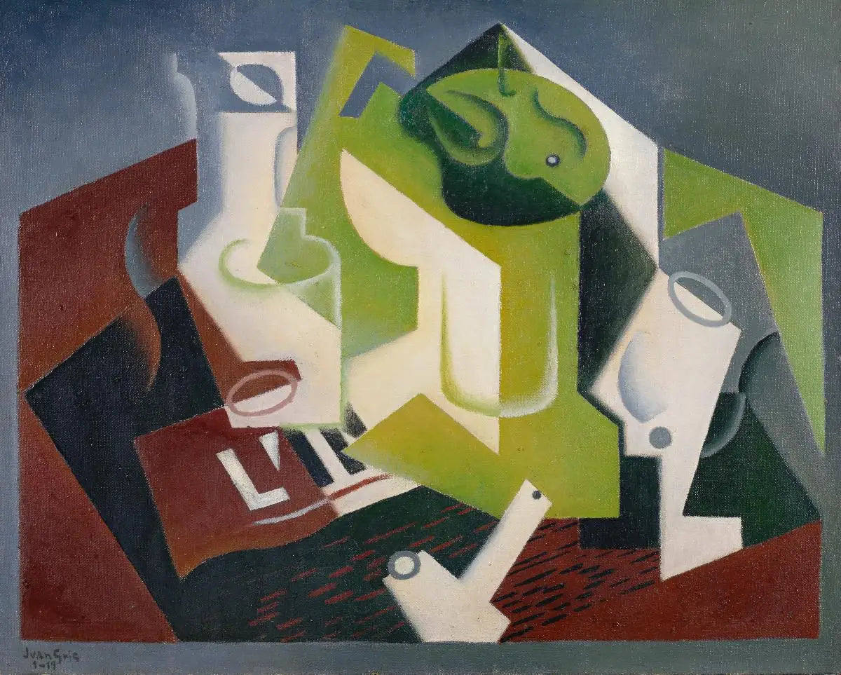 Compotier et Pipe - Juan Gris image 1 reproduction artisanale de tableau