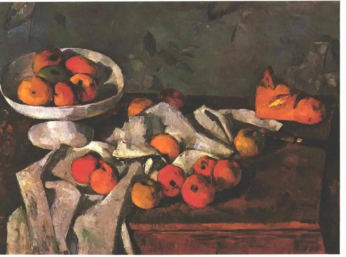 Compotier, pommes et miche de pain - Paul Cézanne image 1 tableau peint à l’huile sur toile