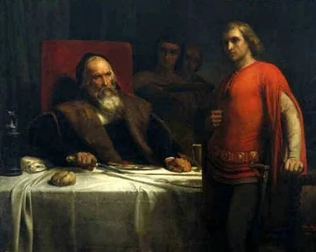 Comte Eberhard de Wurtemberg et son fils - Ary Scheffer image 1 reproduction réalisée par Alpha Reproduction