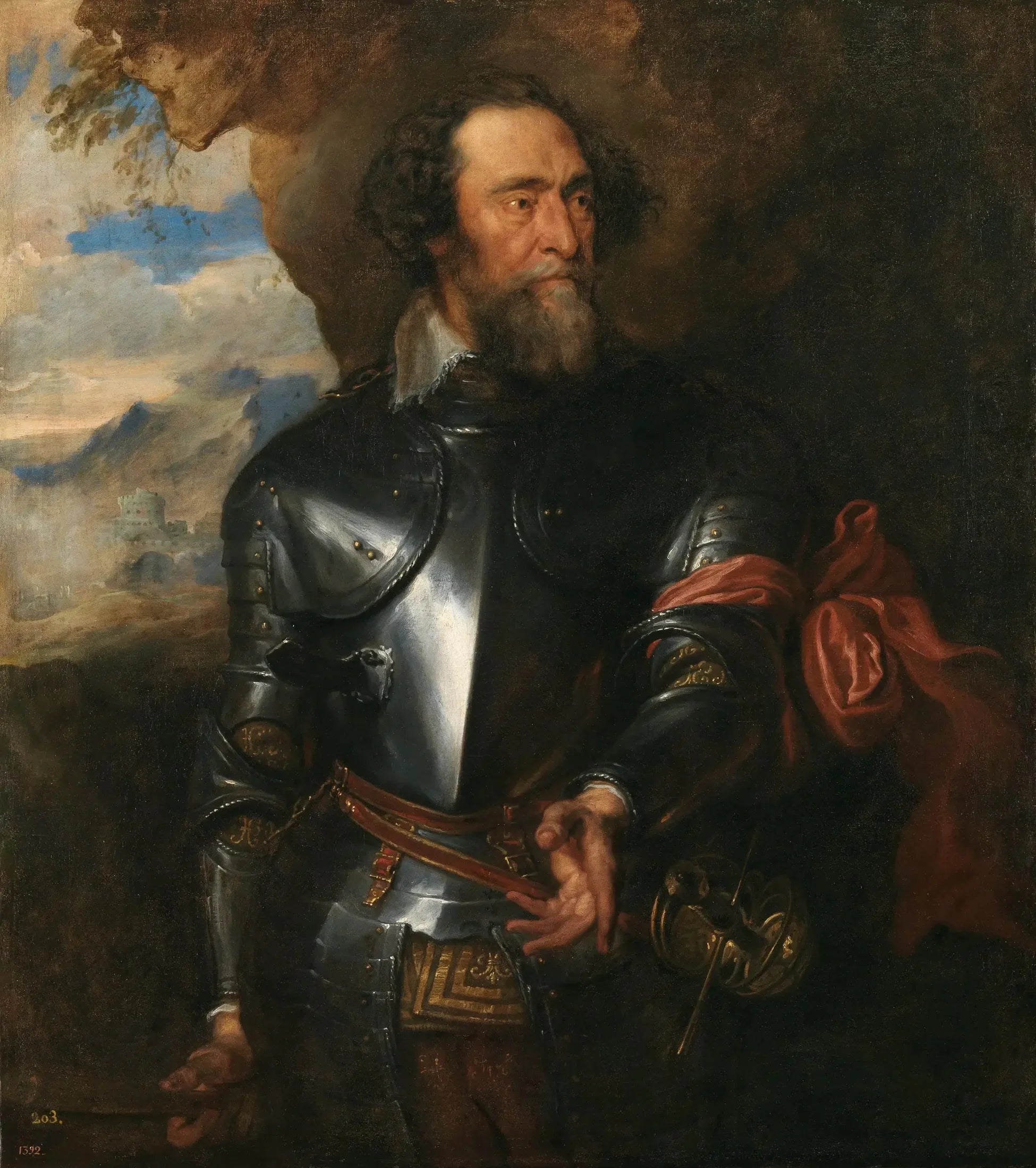 comte Henri de Berghe - Antoine van Dyck image 1 copie peinte à la main à l’huile