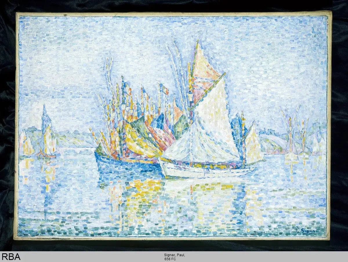 Concarneau, le port - Paul Signac image 1 copie peinte à la main à l’huile