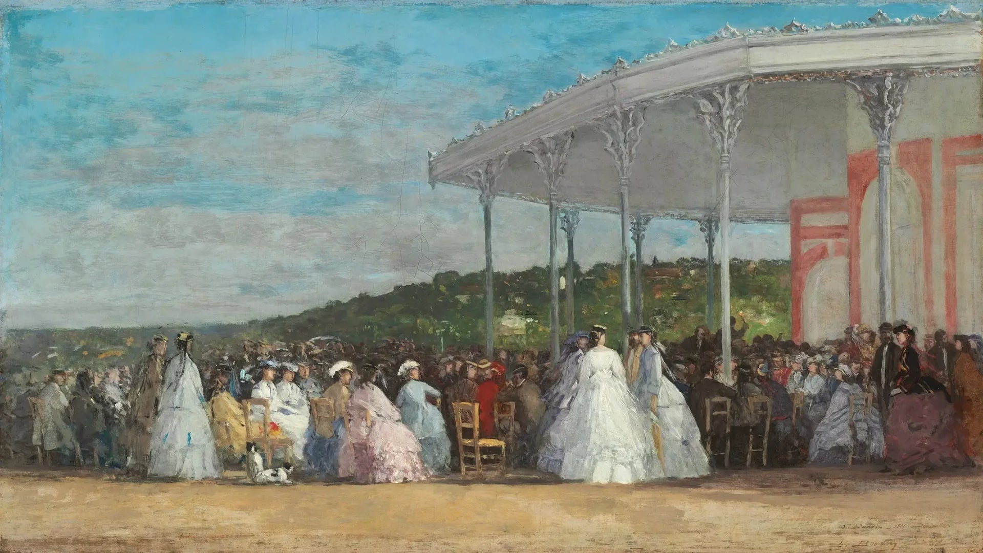 Concert au Casino de Deauville - Eugène Boudin image 1 reproduction artisanale de tableau