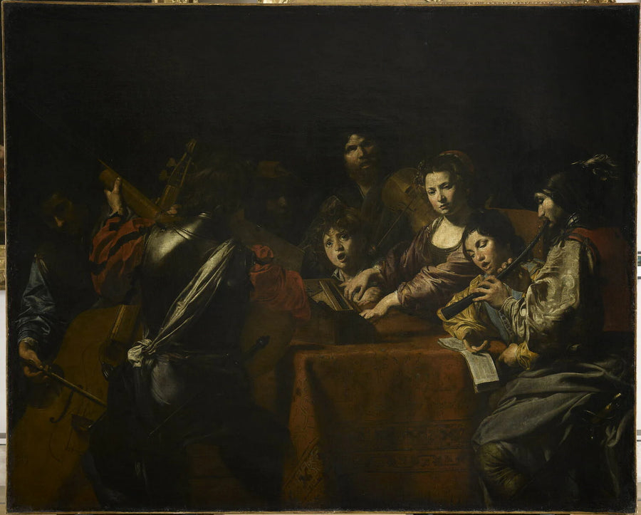 Concert à huit personnages, dit aussi Concert dans un intérieur - Valentin de Boulogne