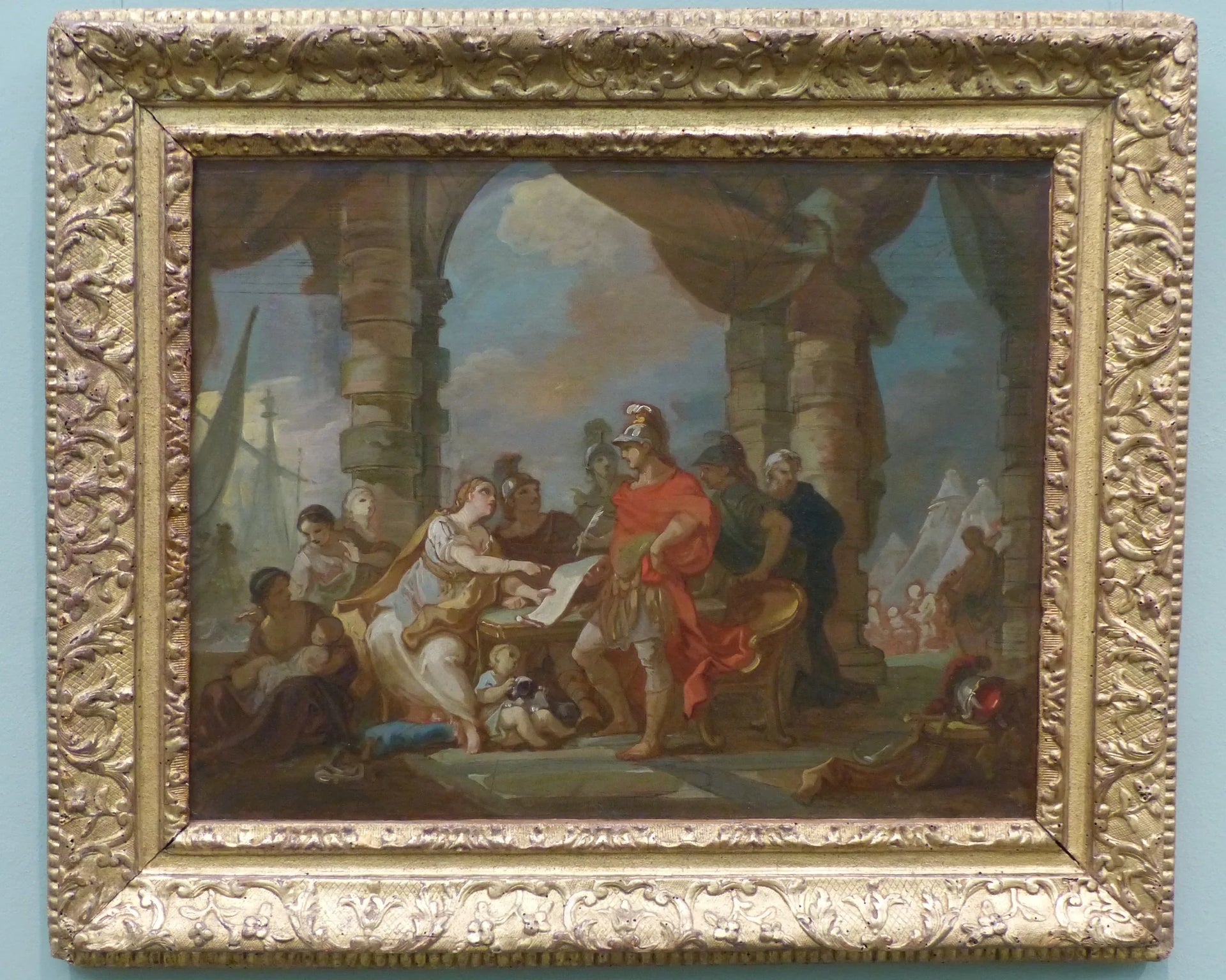 Conclusion de la paix de Tarente - Charles-Joseph Natoire image 1 tableau peint à l’huile sur toile