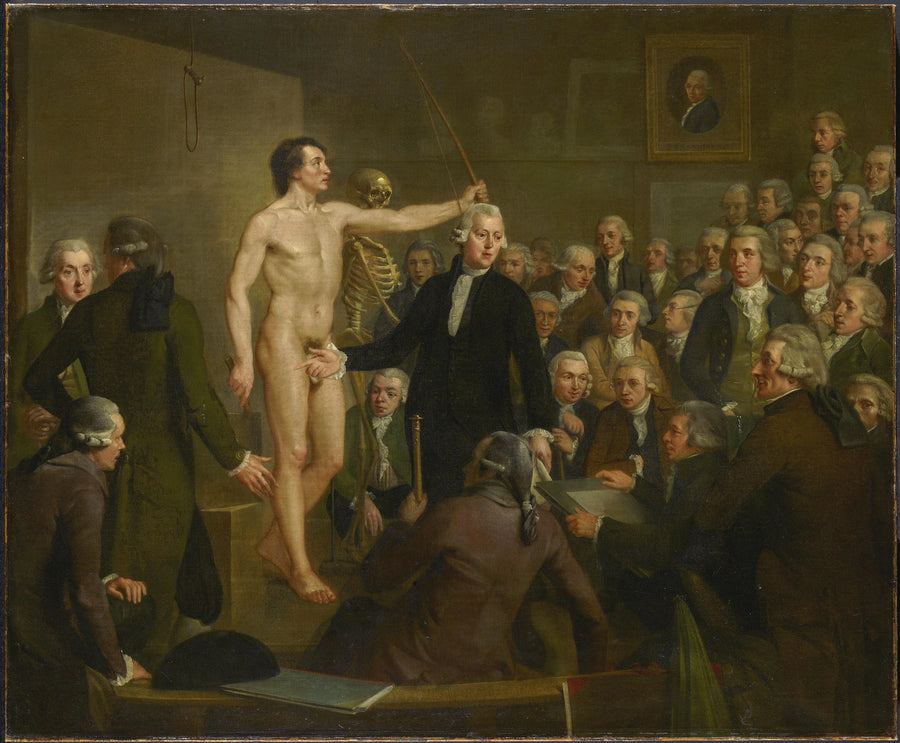 Conférence sur l'anatomie d'Andreas Bonn pour le département de dessin de Felix Meritis - Adriaan de Lelie