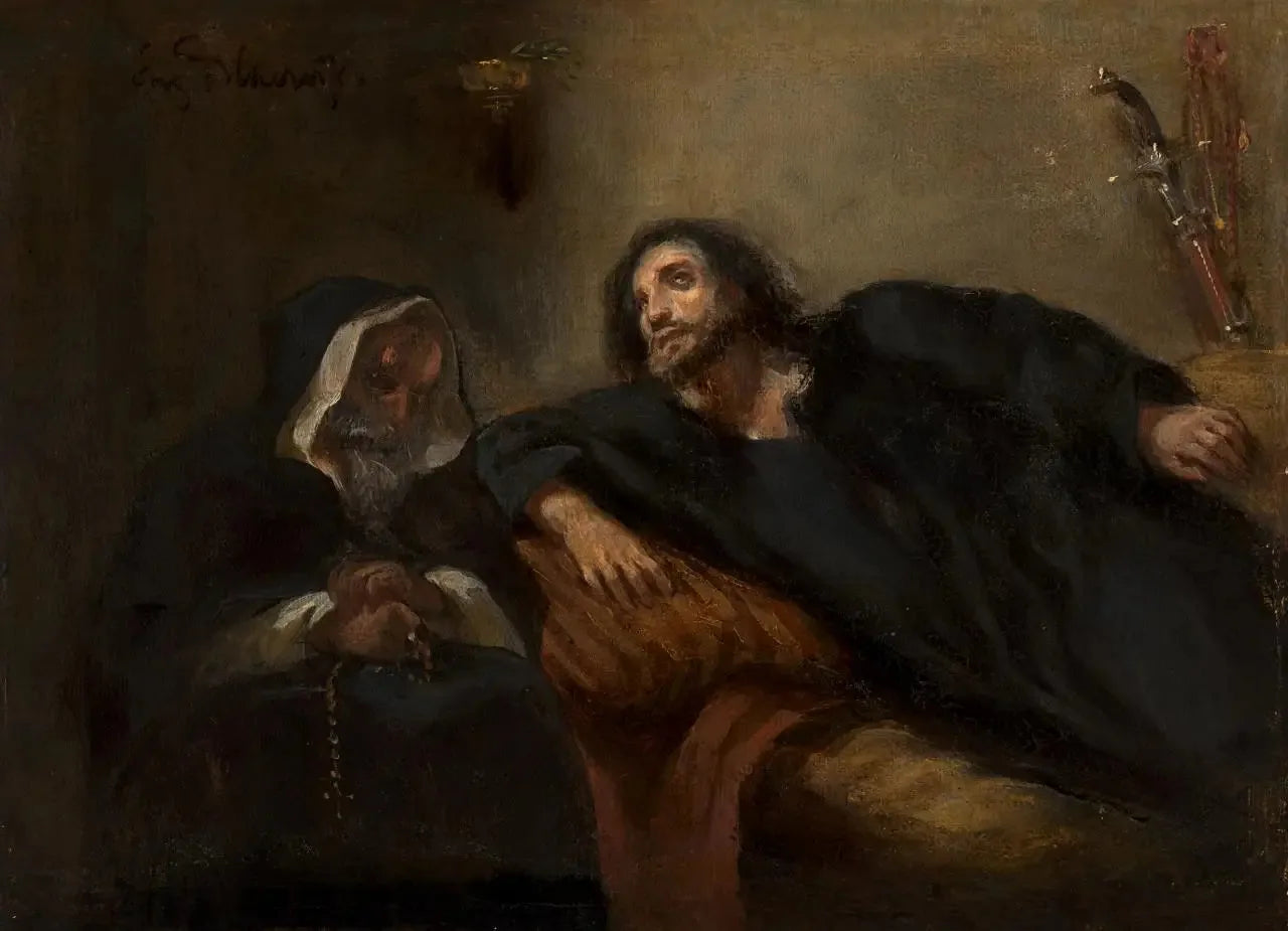 Confession du Giaour - Eugène Delacroix image 1 reproduction de peinture à l’huile