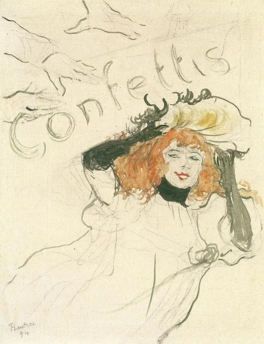 Confettis - Henri de Toulouse-Lautrec image 1 reproduction de peinture à l’huile