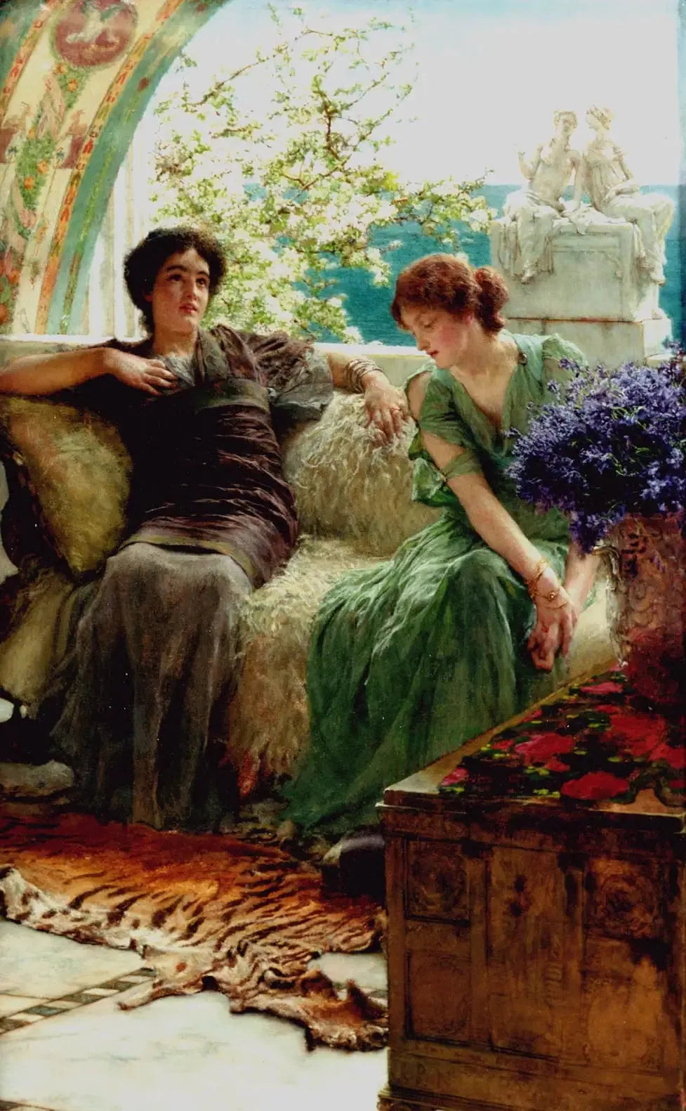 Confidences importunes - Lawrence Alma-Tadema image 1 reproduction d’œuvre d’art à l’huile